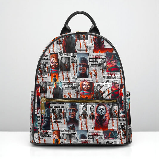 Horror Gazette - Scary Movie Backpack: Spooky PU Leather Purse