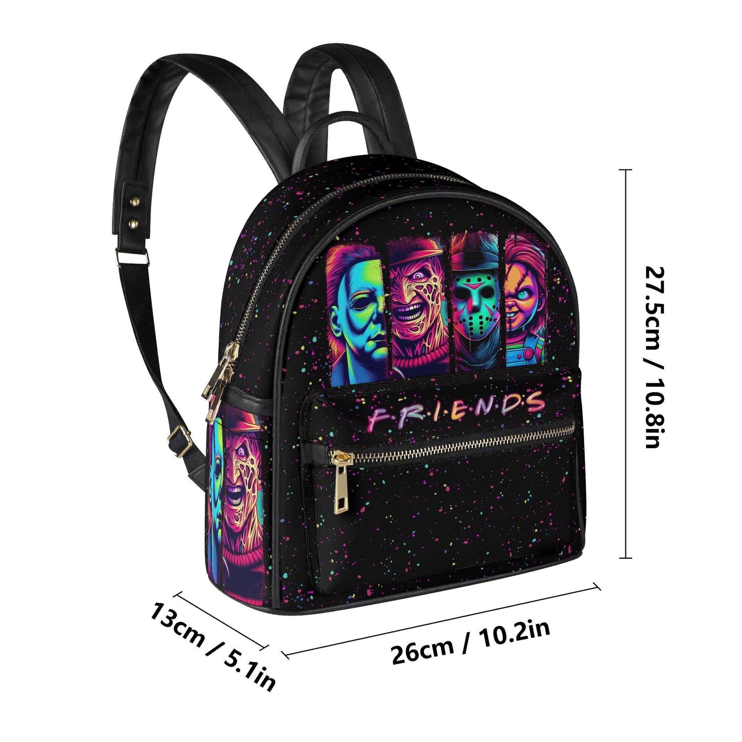 Slasher Friends - Horror Movie Backpack: PU Leather Purse
