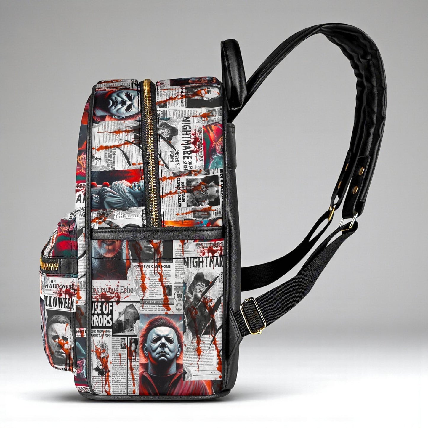Horror Gazette - Scary Movie Backpack: Spooky PU Leather Purse