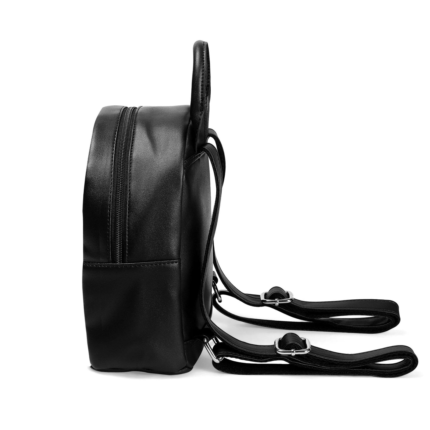 Midnight Raven Backpack: PU Leather Women's Purse