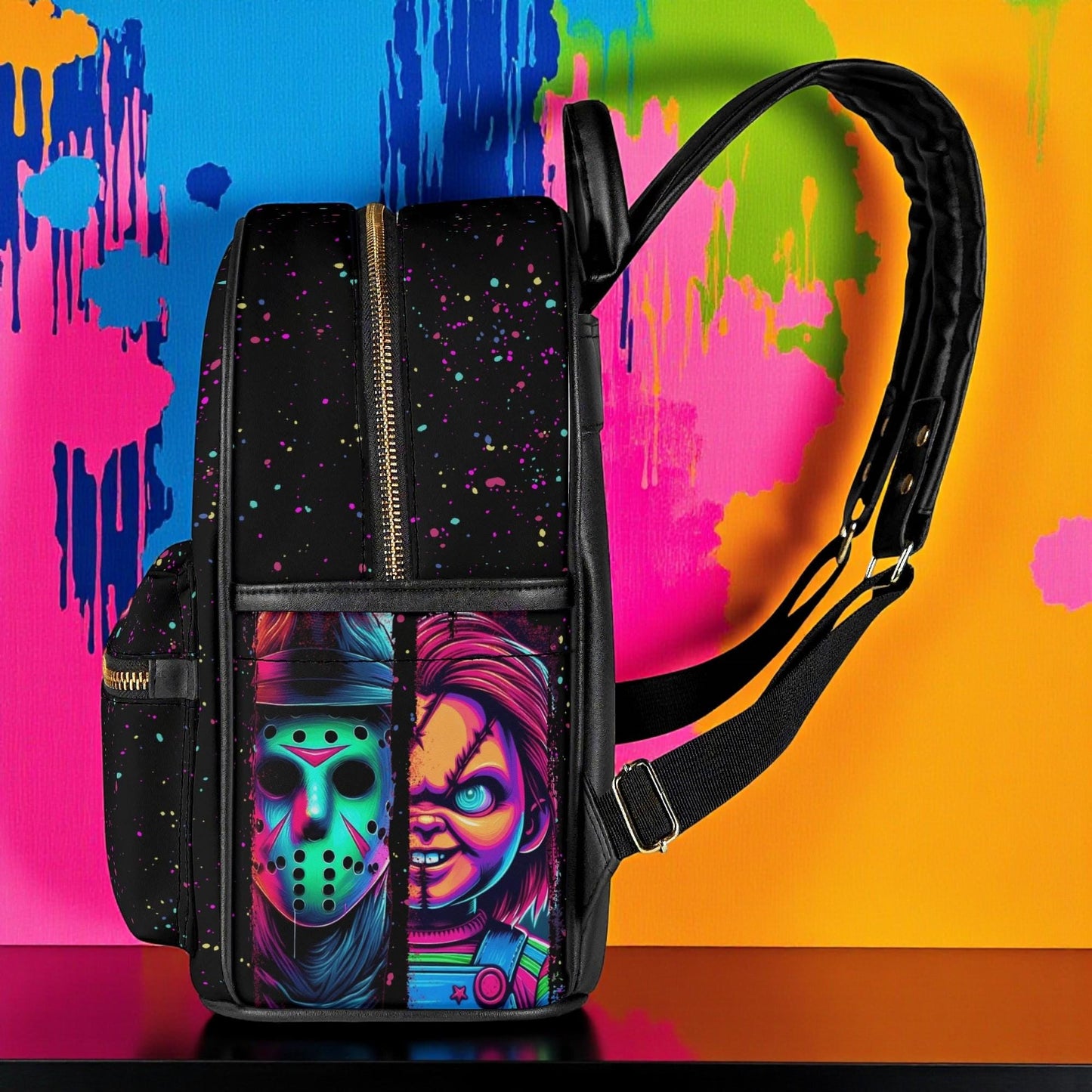 Slasher Friends - Horror Movie Backpack:  PU Leather Purse