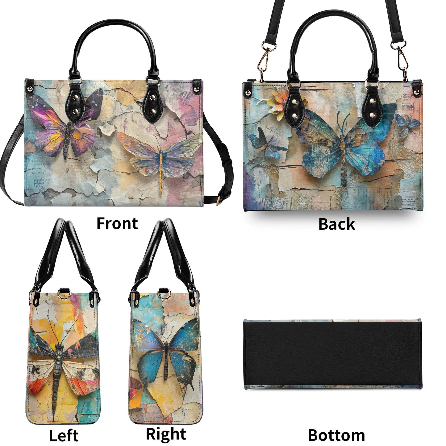 Artisan Butterfly Handbag: Vintage Romance
