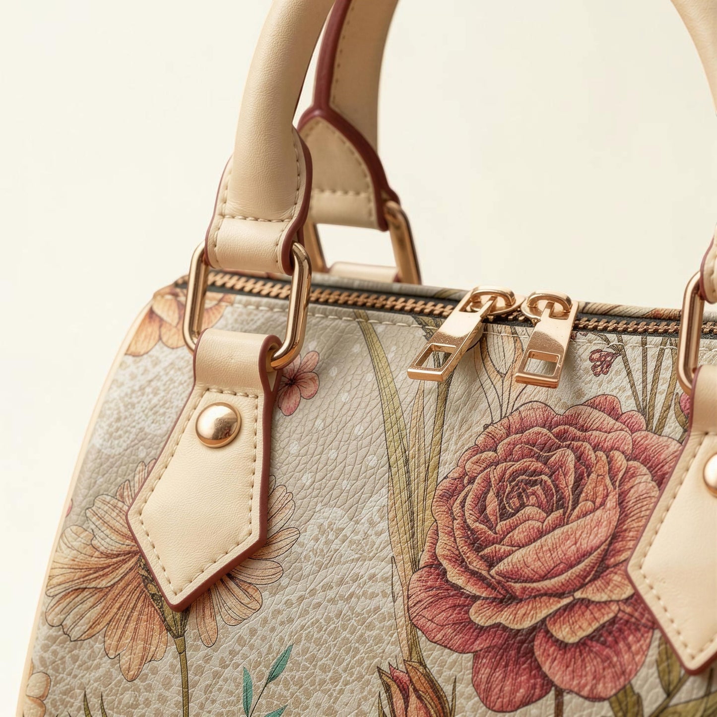 Rosewood Garden Mini Boston Handbag