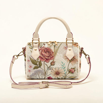 Rosewood Garden Mini Boston Handbag