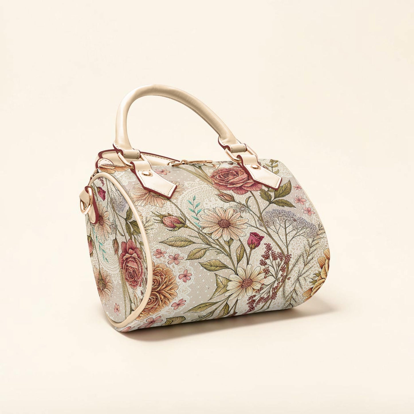 Rosewood Garden Mini Boston Handbag