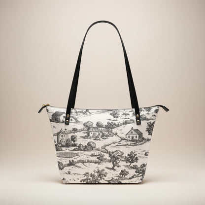 Nior Echo - Toile-de-jouy PU Tote Bag