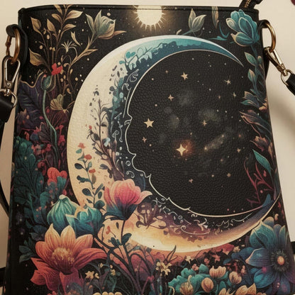 Moon Garden:  Celestial Bucket Shoulder Bag