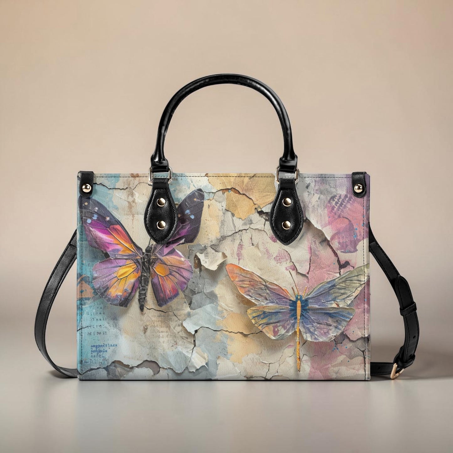 Artisan Butterfly Handbag: Vintage Romance