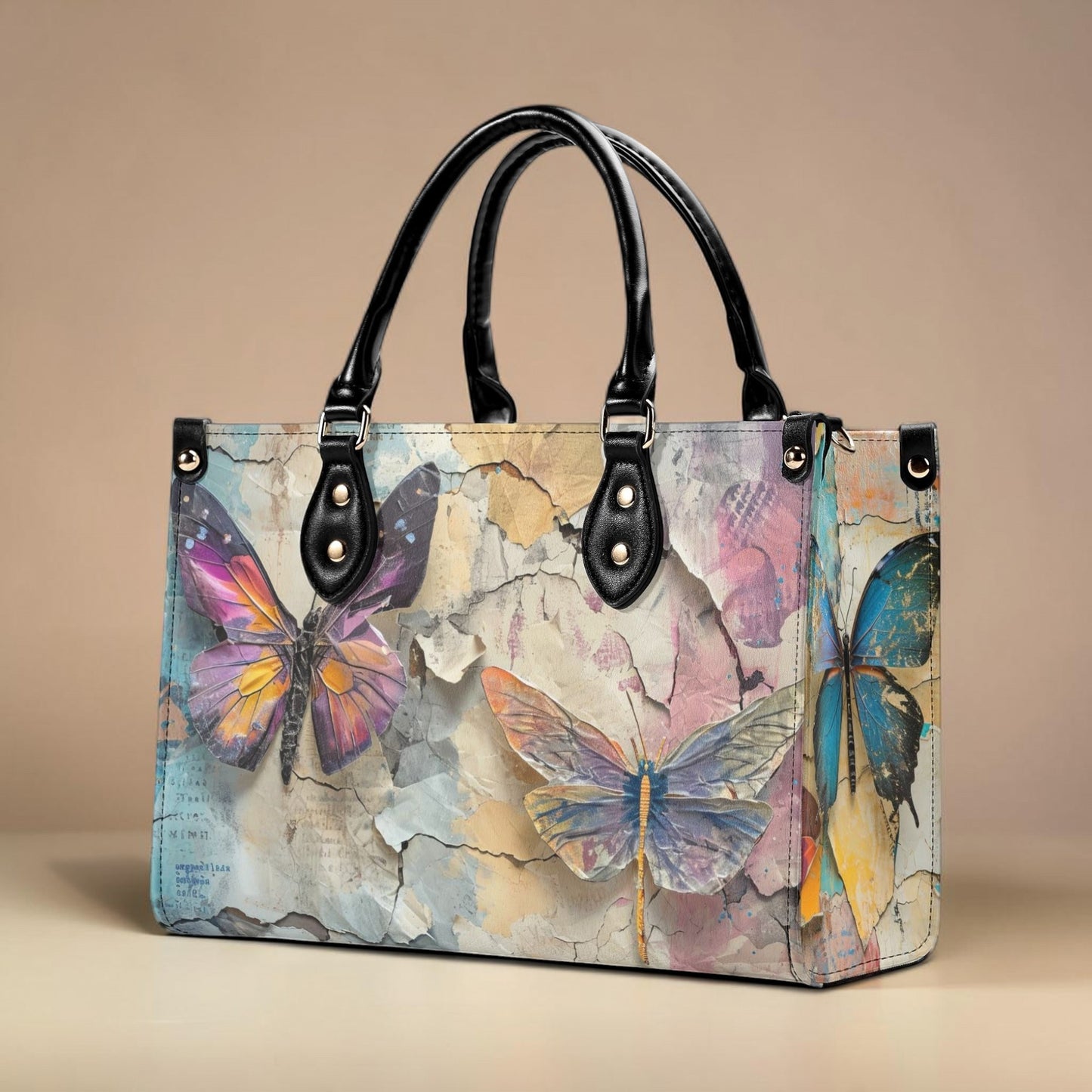 Artisan Butterfly Handbag: Vintage Romance