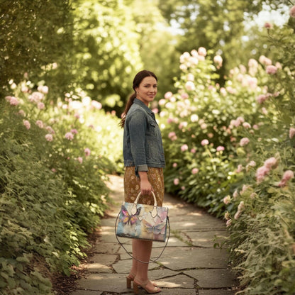 Artisan Butterfly Handbag: Vintage Romance