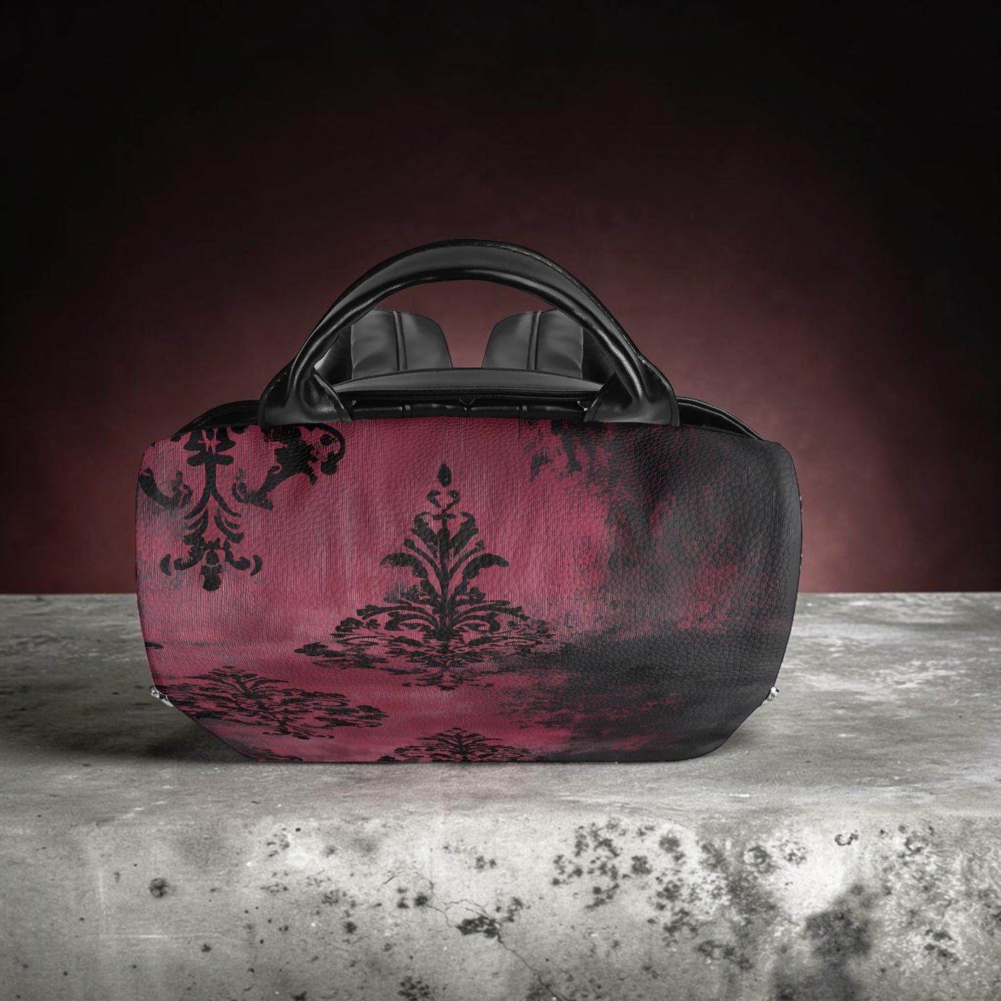 Crimson Damask Backpack – Dark Romance Mood