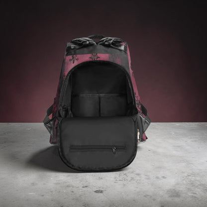 Crimson Damask Backpack – Dark Romance Mood
