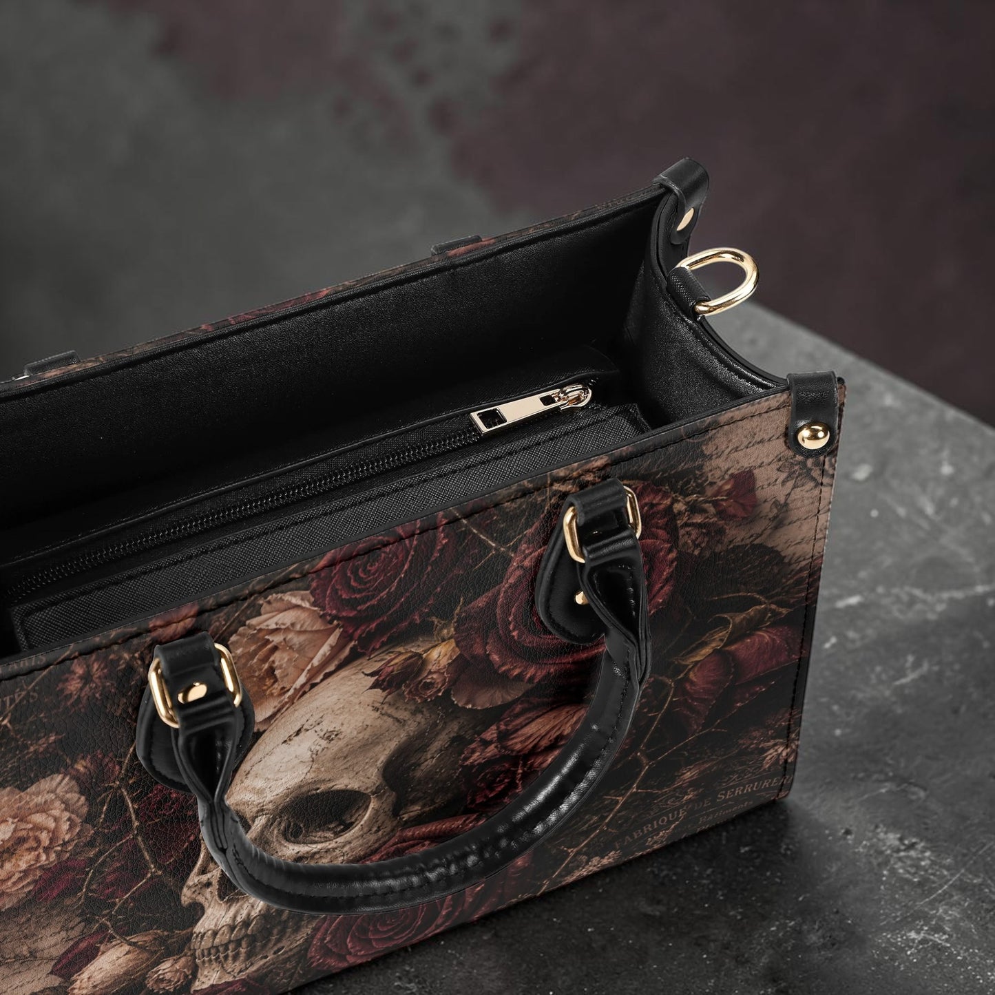 Velvet Remains Handbag - Dark Romance Mood