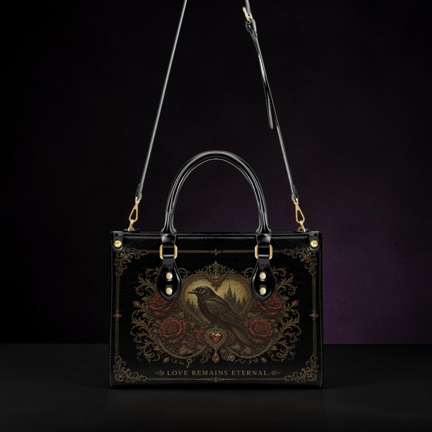 Ravenheart Eternal Satchel – Dark Romance Raven Handbag