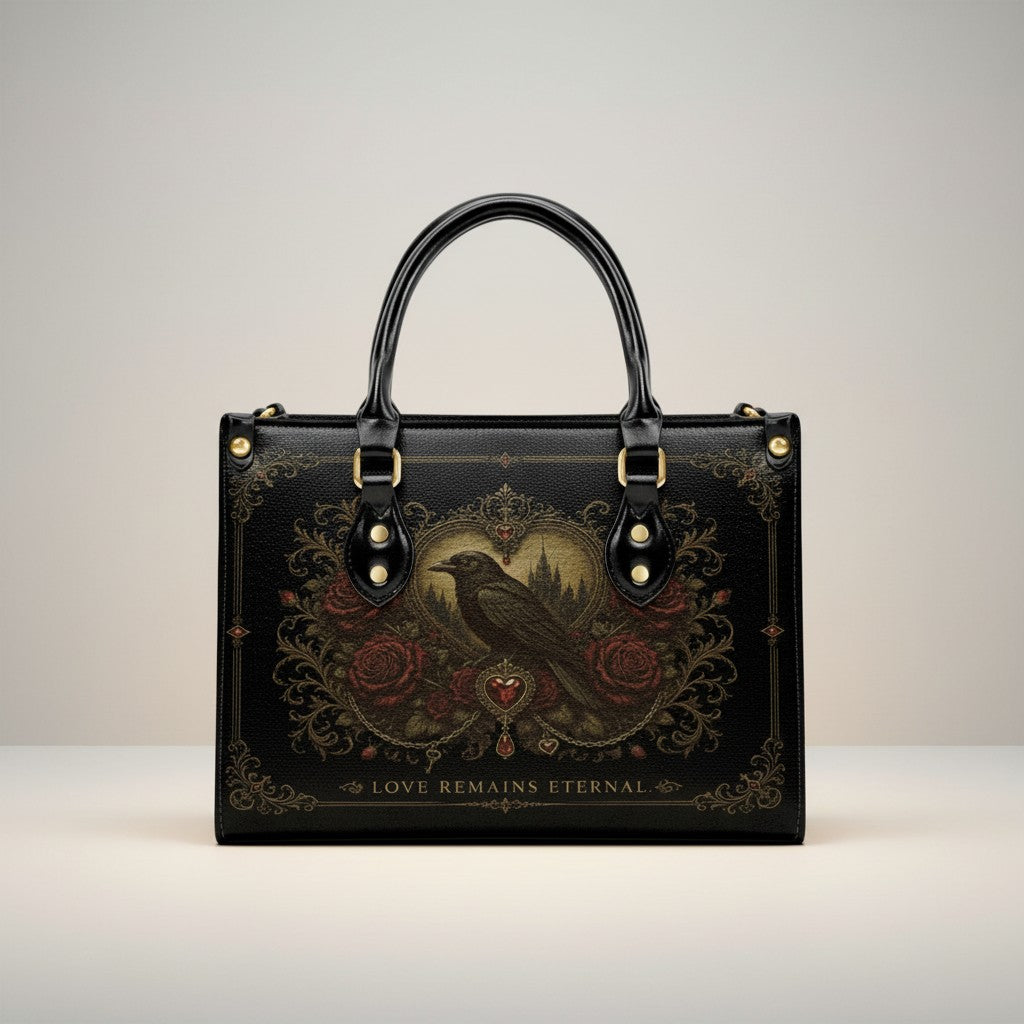 Ravenheart Eternal Satchel – Dark Romance Raven Handbag