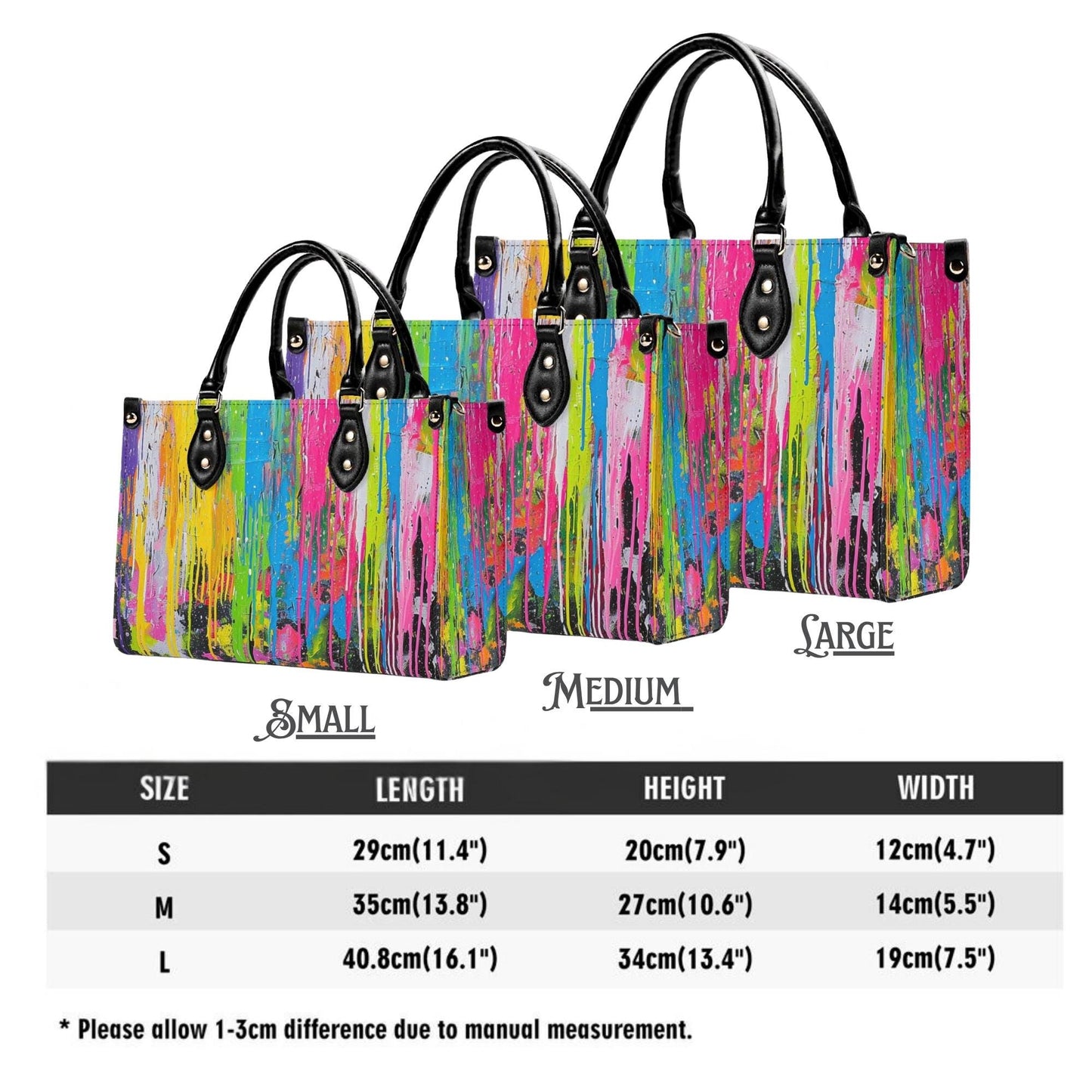Canvas Riot Leather Tote Bag: Urban Shoulder Bag, ONE-OF-A-KIND