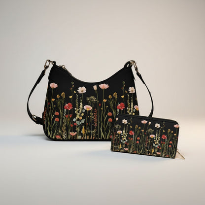 Midnight Bloom Handbag Set
