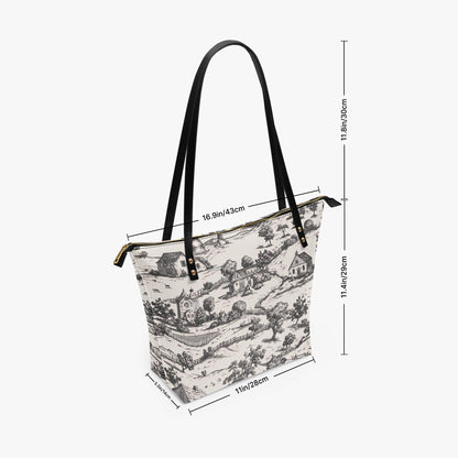 Nior Echo - Toile-de-jouy PU Tote Bag