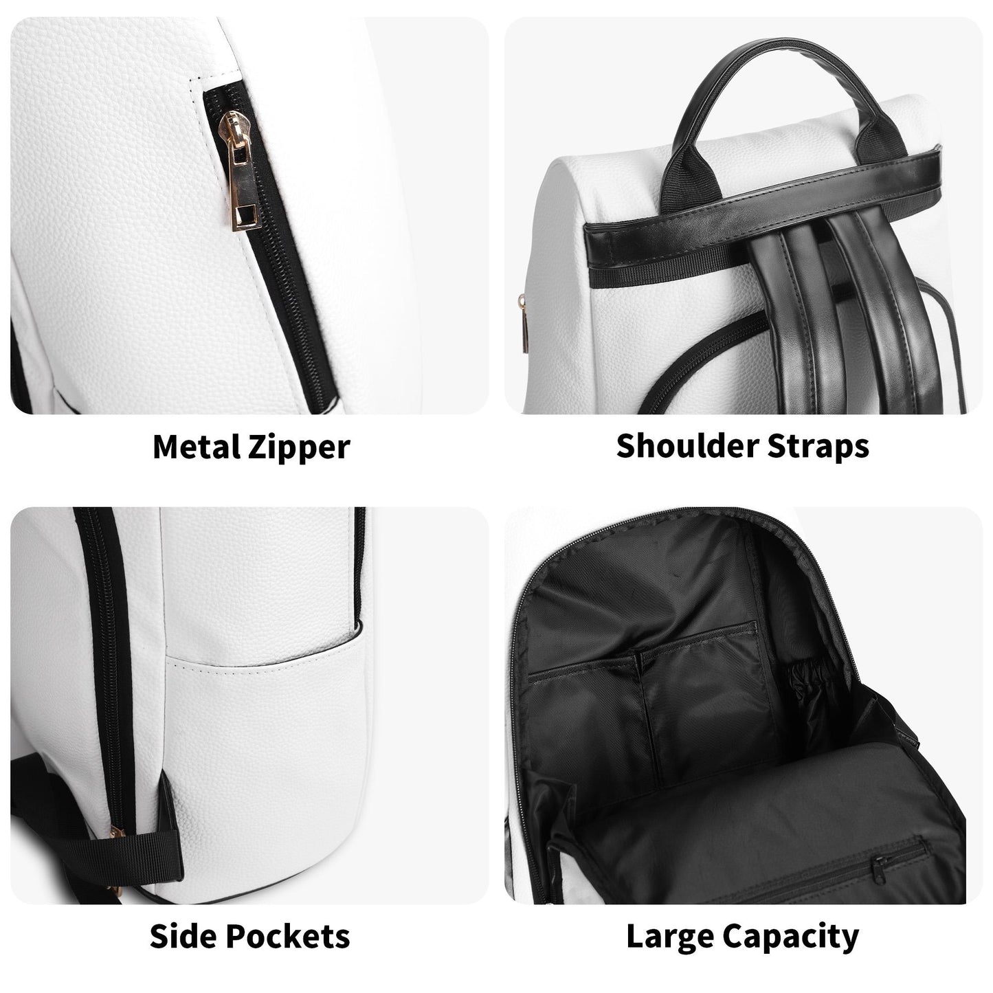 Artisan Fusion Anti-Theft Backpack, Vegan Leather Travel Daypack