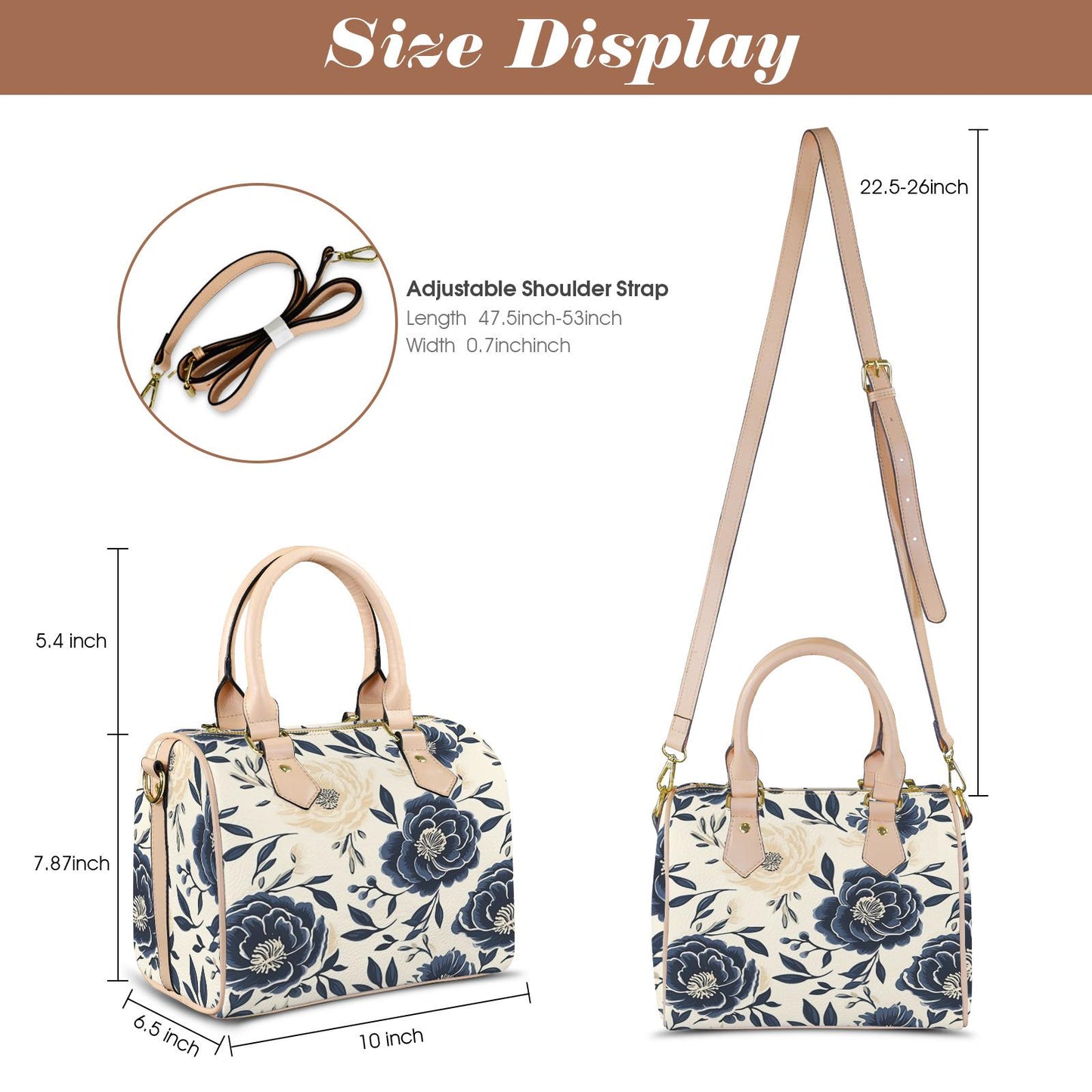 Sapphire Bloom Matching Handbag & Wallet Set