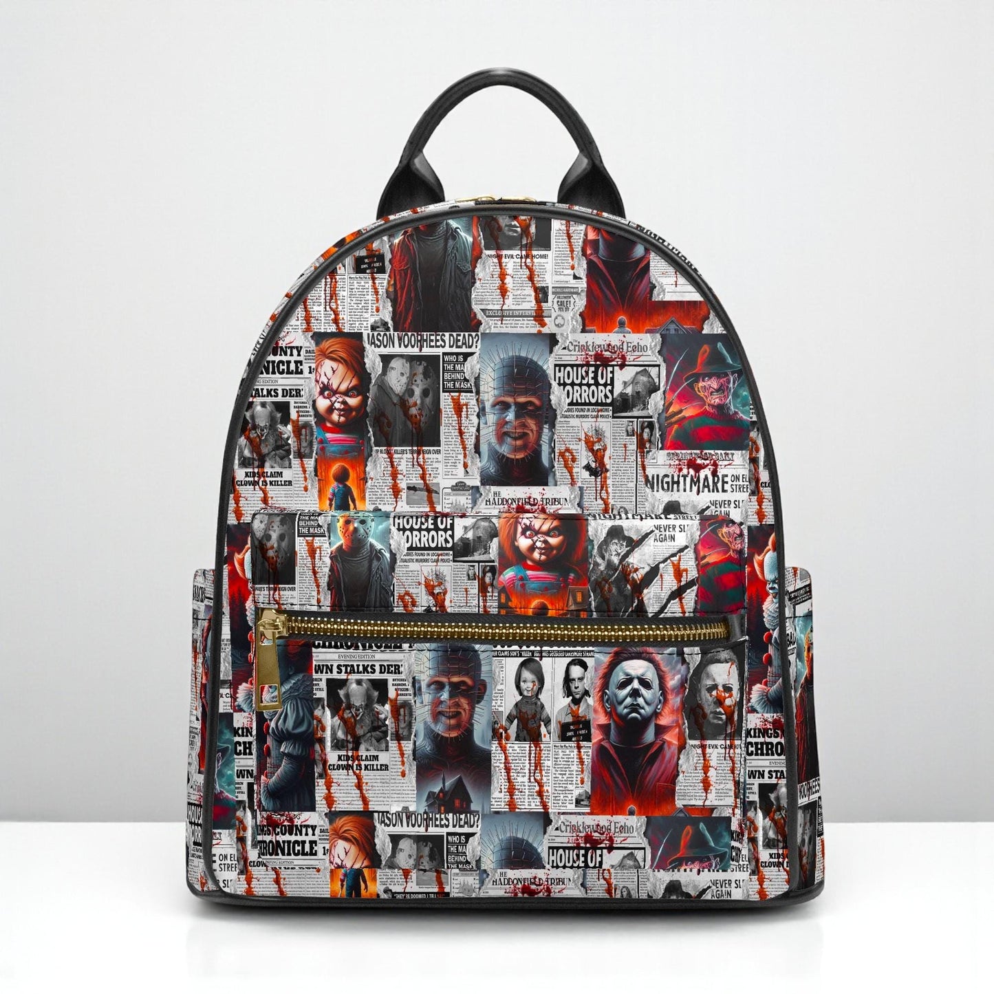 Horror Gazette - Scary Movie Backpack: Spooky PU Leather Purse