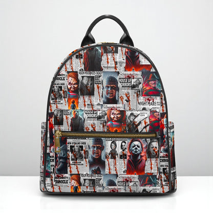 Horror Gazette - Scary Movie Backpack: Spooky PU Leather Purse