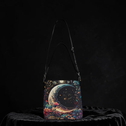 Moon Garden:  Celestial Bucket Shoulder Bag