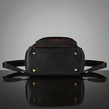 Psycho Friends Faux Leather Backpack Purse: Small Women's Backpack