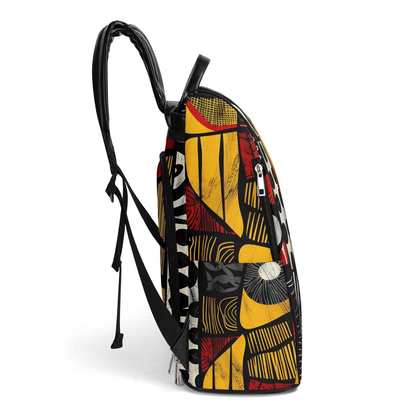Artisan Fusion Anti-Theft Backpack, Vegan Leather Travel Daypack