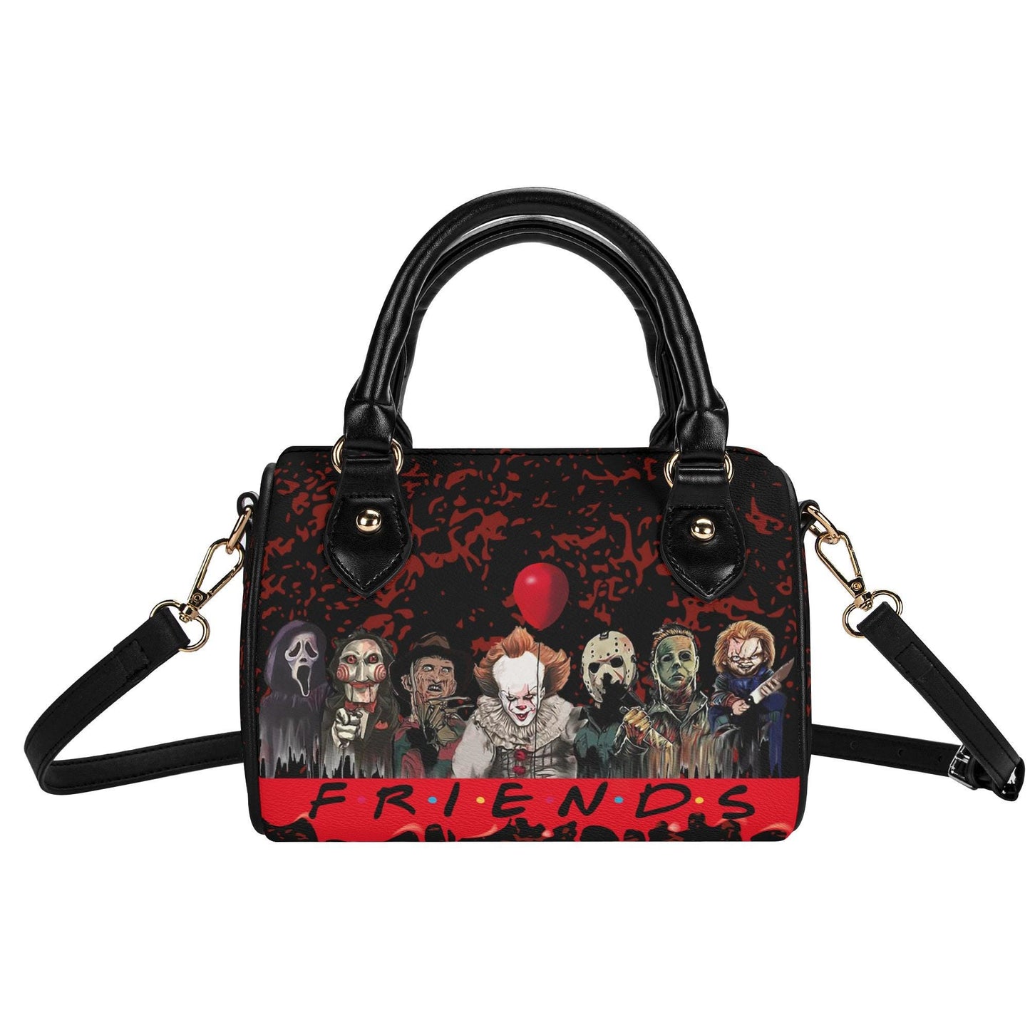 Psycho Friends Boston Bag, Top Handle Satchel