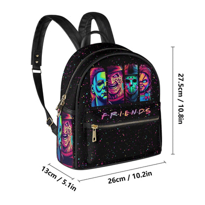 Slasher Friends - Horror Movie Backpack:  PU Leather Purse