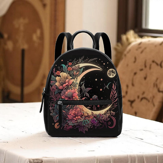 Moon Garden PU Leather Backpack: Witchycore Small Purse