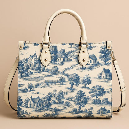 Toile-de-jouy Handbag: Vintage Romance Mood