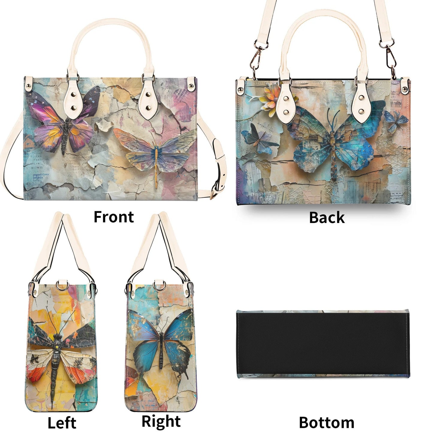 Artisan Butterfly Handbag: Vintage Romance