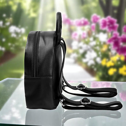 Enchanting Meadow PU Leather Backpack: Floral Design