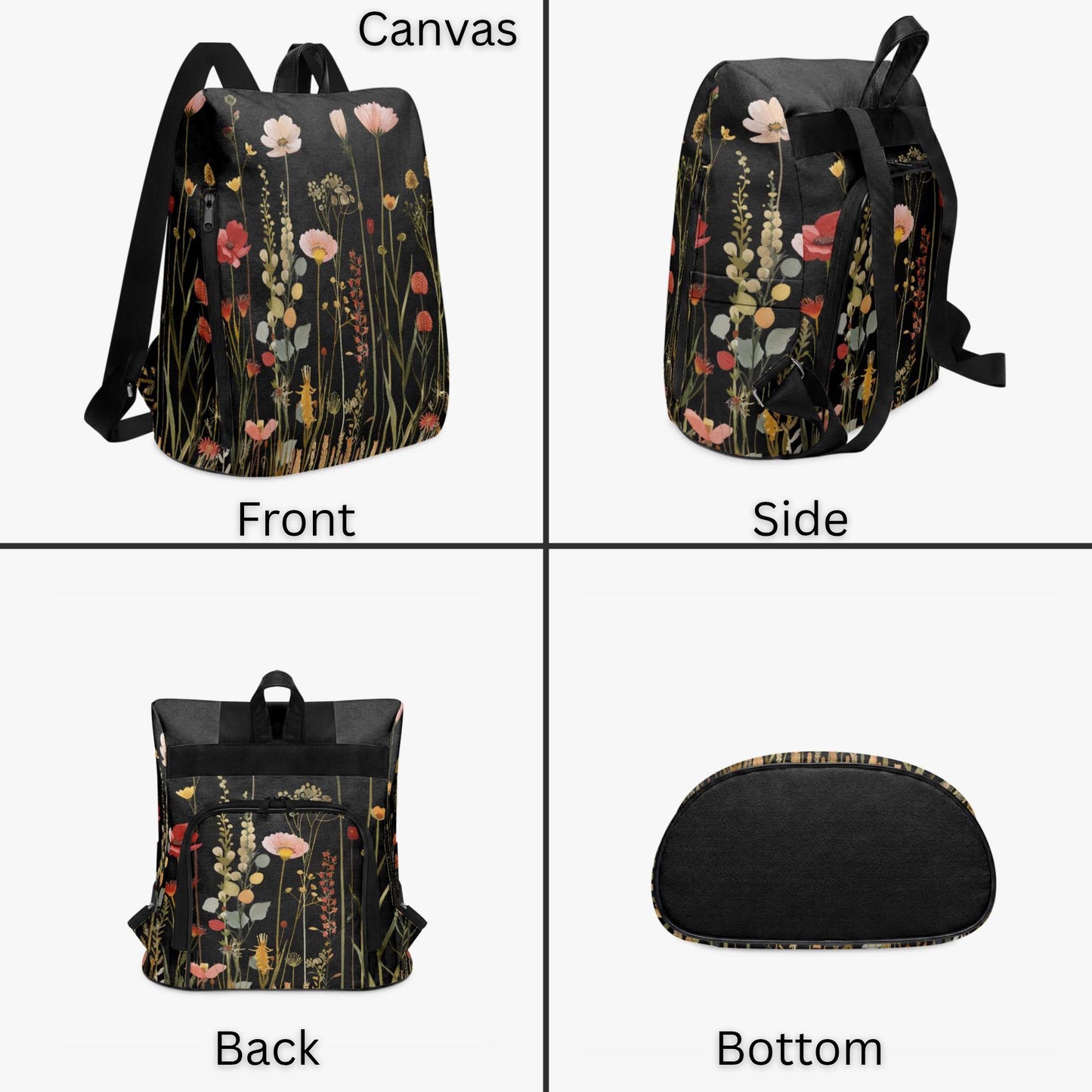 Midnight Bloom Travel Daypack