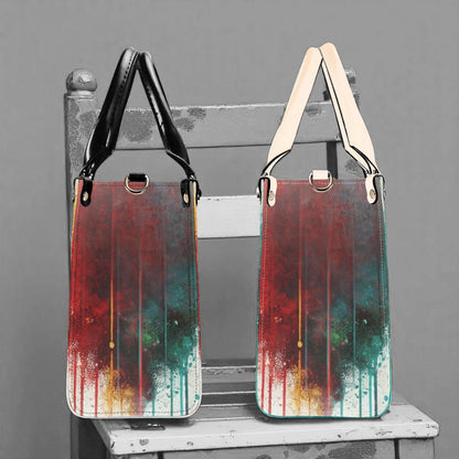 AfroNova Leather Tote Bag: Afro-Centric Urban Shoulder BagTop-Handle Bag