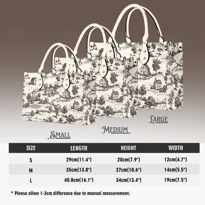 Noir Echo- Toile Tote Handbag: Vintage Romance