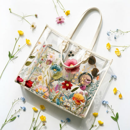 Wildflower Muse Clear Floral Tote