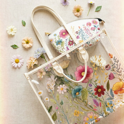 Wildflower Muse Clear Floral Tote