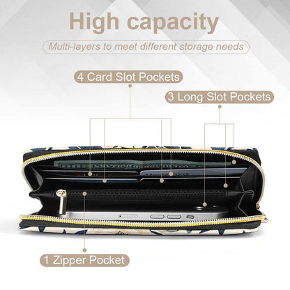 Sapphire Bloom Matching Handbag & Wallet Set