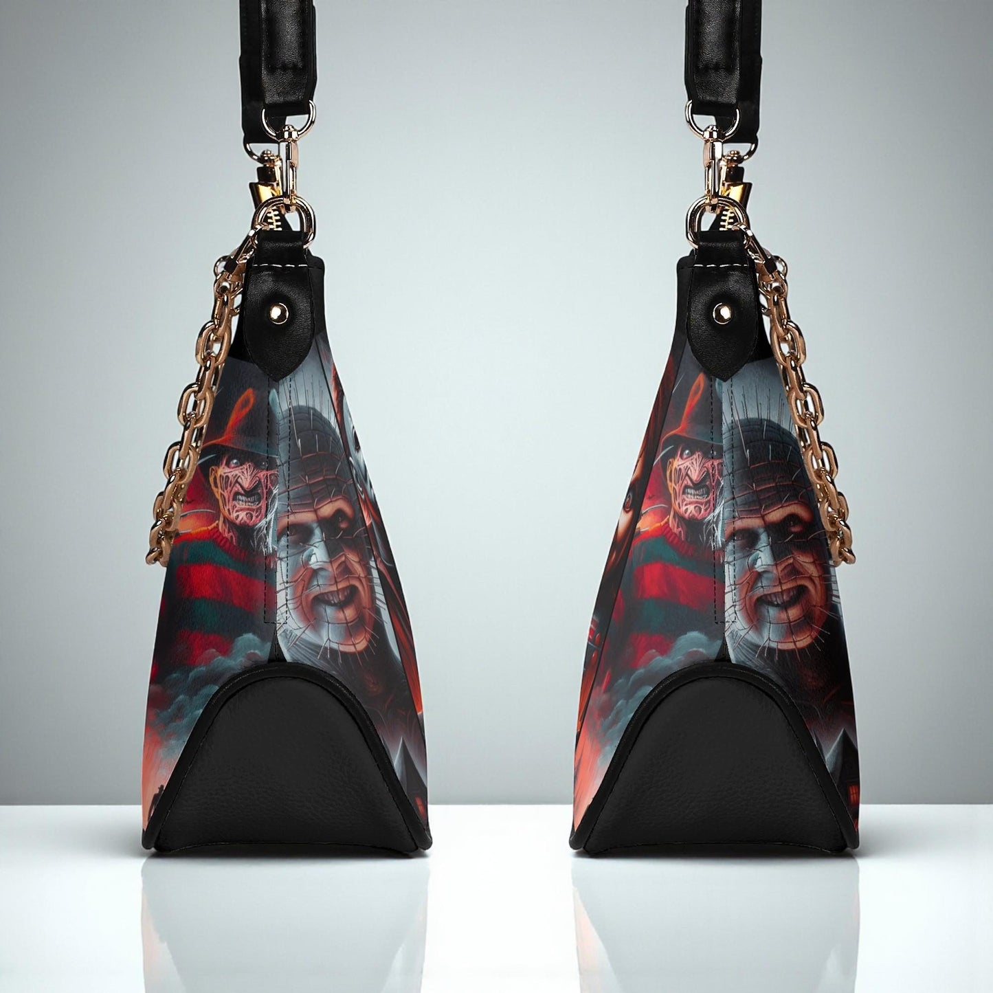 Boys of Fall Crossbody Bag: PU Leather Chain Handbag, Scary Movie GiftHalloween Crossbody