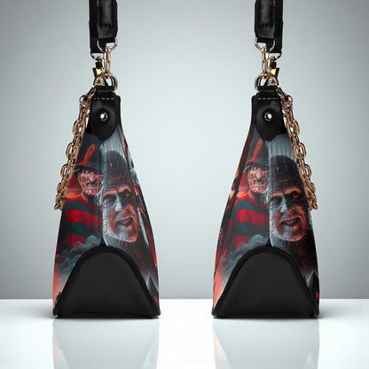 Boys of Fall Crossbody Bag: PU Leather Chain Handbag, Scary Movie GiftHalloween Crossbody