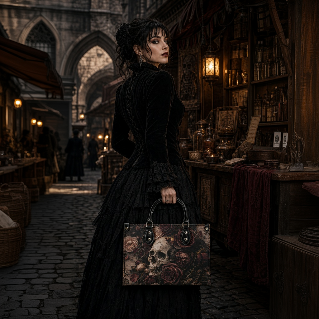 Velvet Remains Handbag - Dark Romance Mood