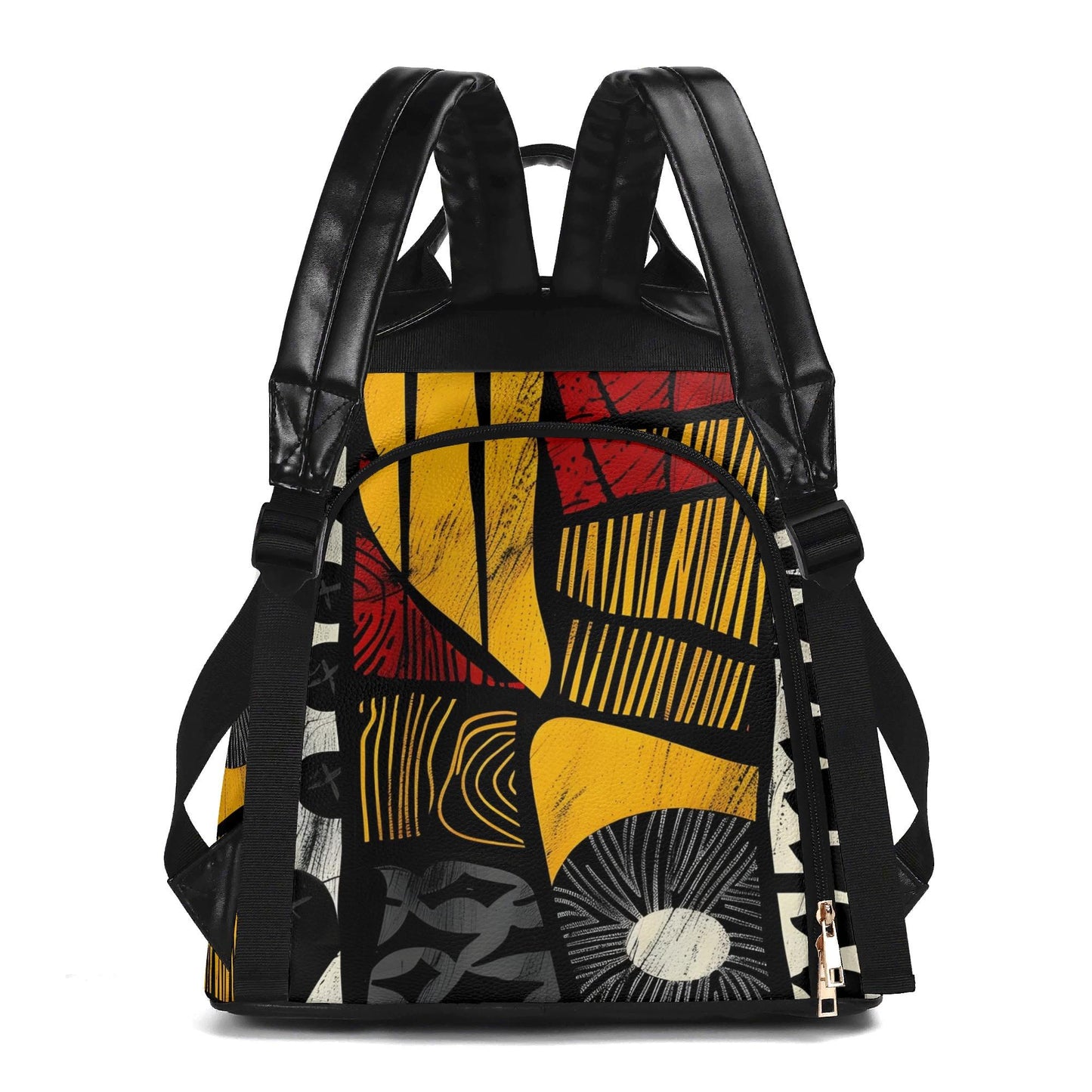 Artisan Fusion Anti-Theft Backpack, Vegan Leather Travel Daypack