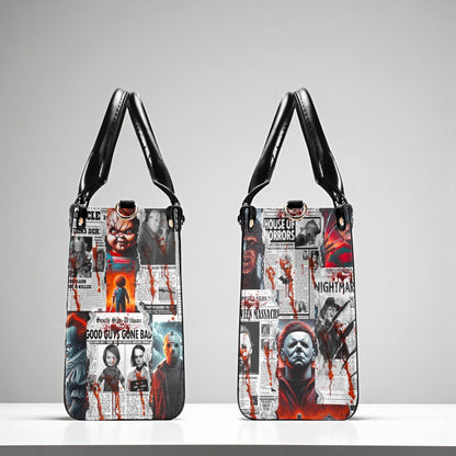 Horror Gazette Vegan Leather Handbag: Gothic Crossbody ToteTop-Handle Bag Halloween Crossbody