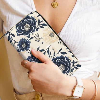 Sapphire Bloom Matching Handbag & Wallet Set