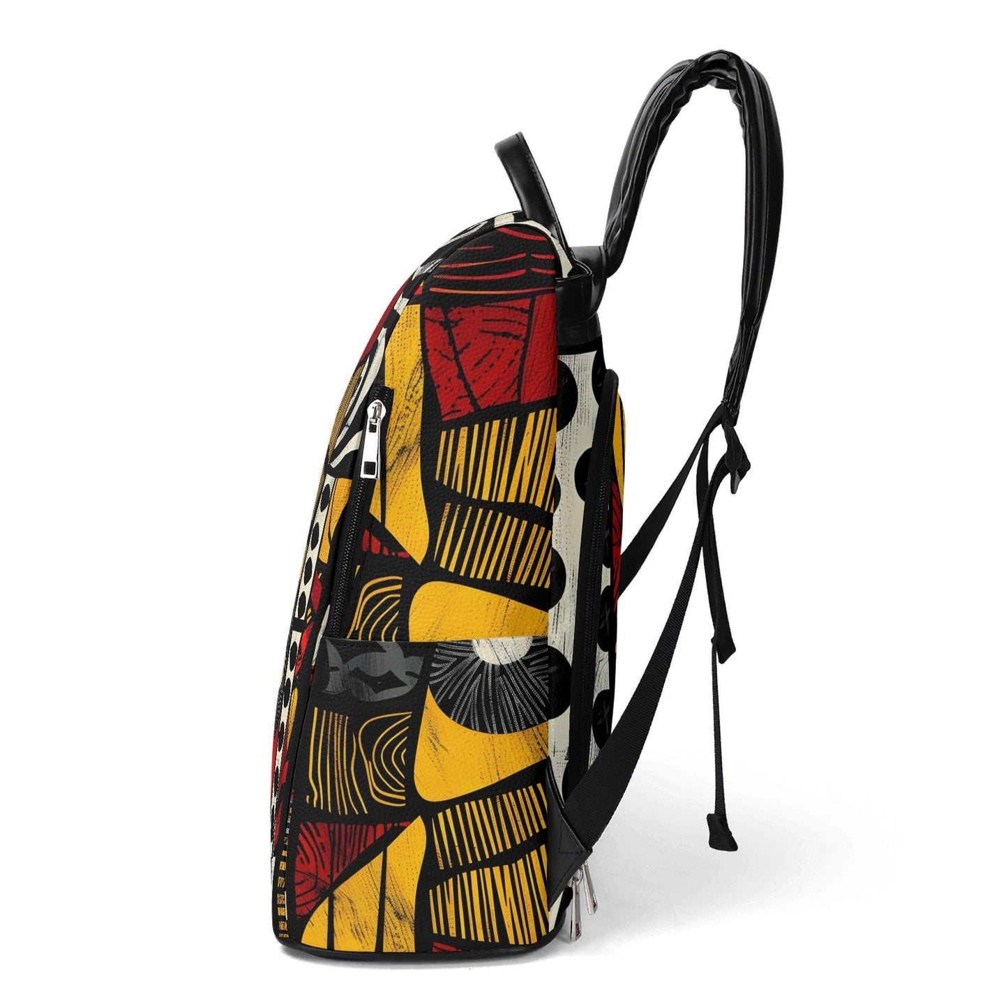 Artisan Fusion Anti-Theft Backpack, Vegan Leather Travel Daypack