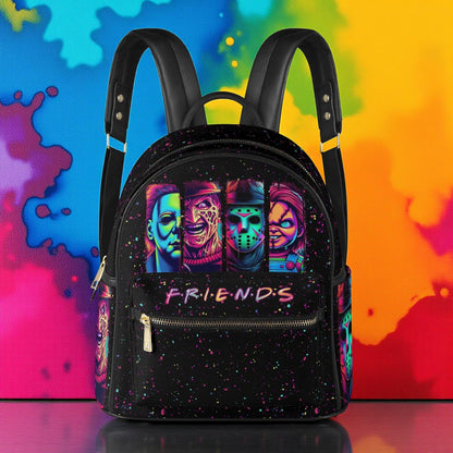 Slasher Friends - Horror Movie Backpack:  PU Leather Purse