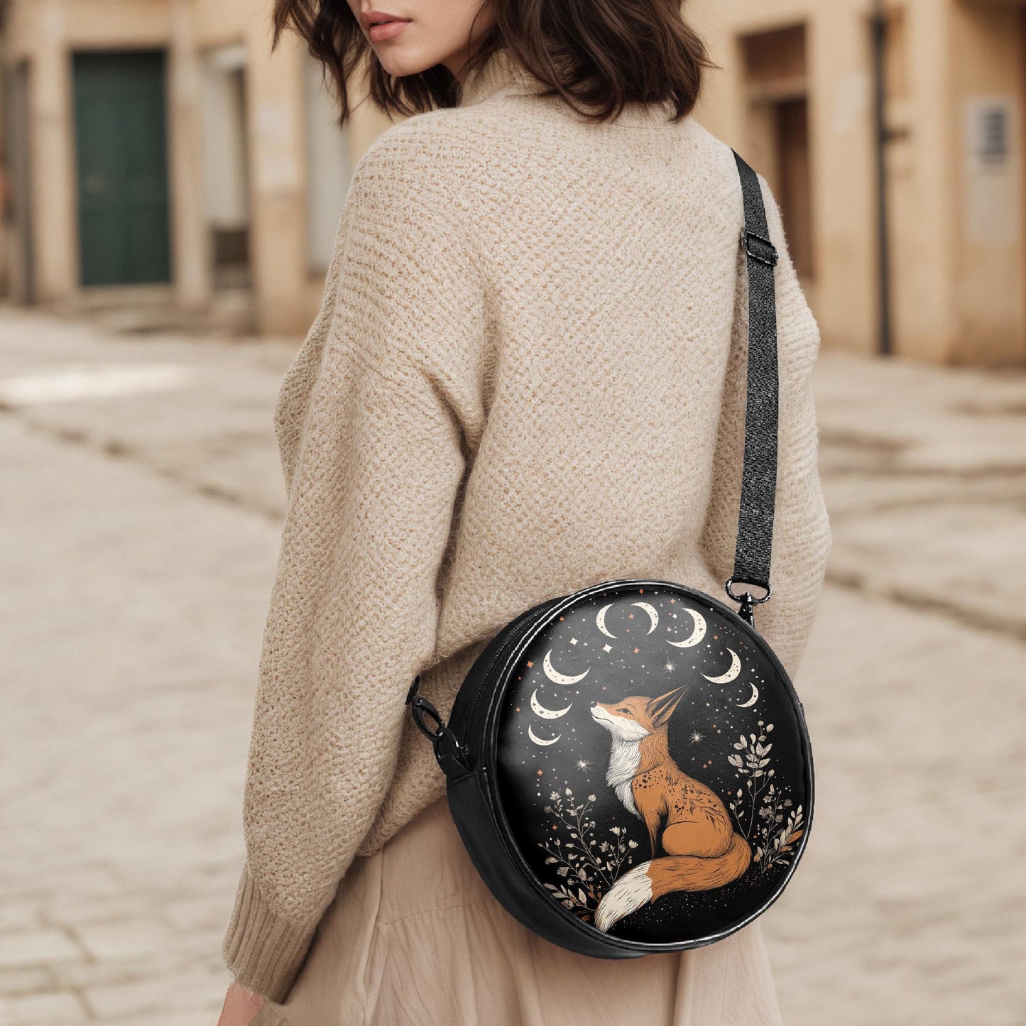 Moonsong Fox Round Crossbody Bag
